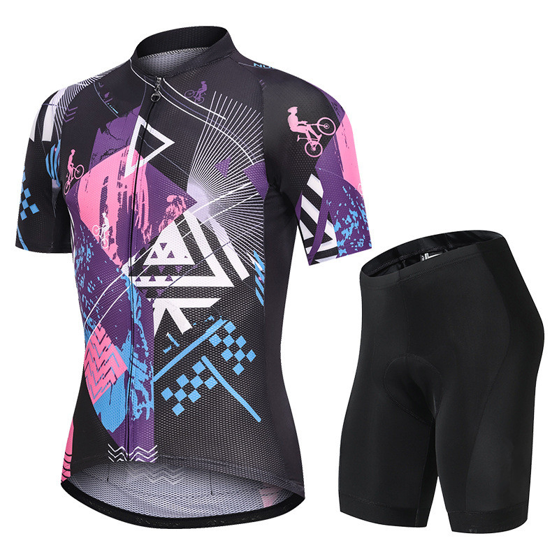 Reflective Tape Men Bicycling Short Sleeve Cycling Jersey Shorts Cycling Set Apparel