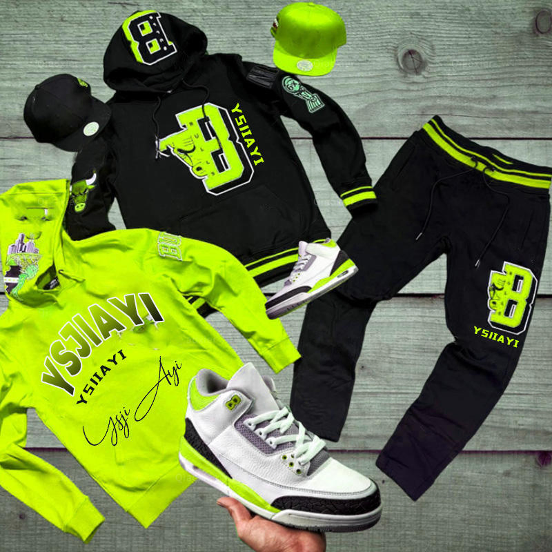 Custom Hip Hop Streetwear Sweatsuit Men Private Label Sweat Suits Training Wear Slim Fit Men's Hoodies and Sweatshirts