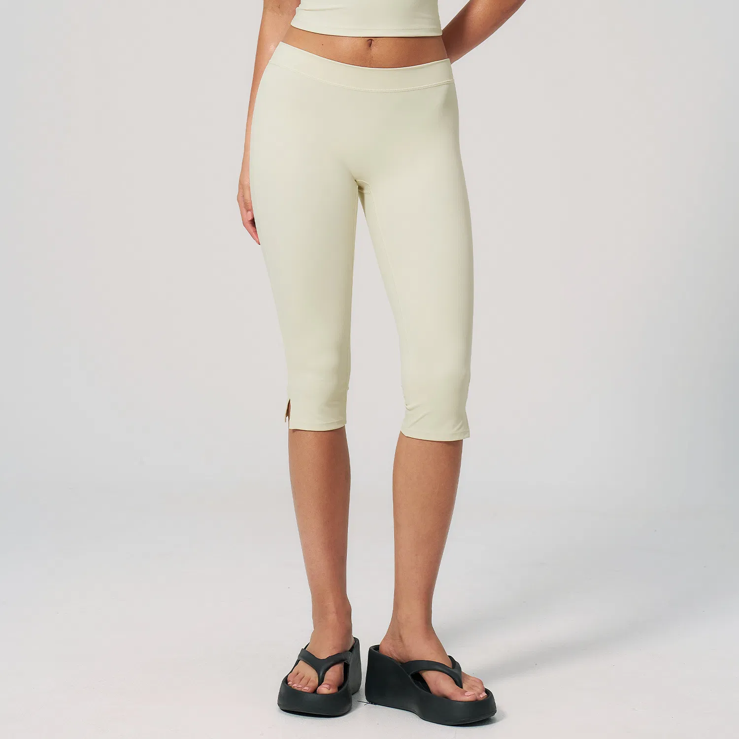 Fashion Women Fitness Apparel Yoga Shorts for Sport Exercise Belly Slimming Hip Lift Low Cut Ankle Slitfashion Women Clothingsportswear Apparelfitness Clothi