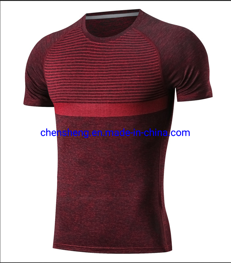 Compression Tee Shirt Short Sleeve Gym Wear Men's Fitness Tops for Sport Running Training
