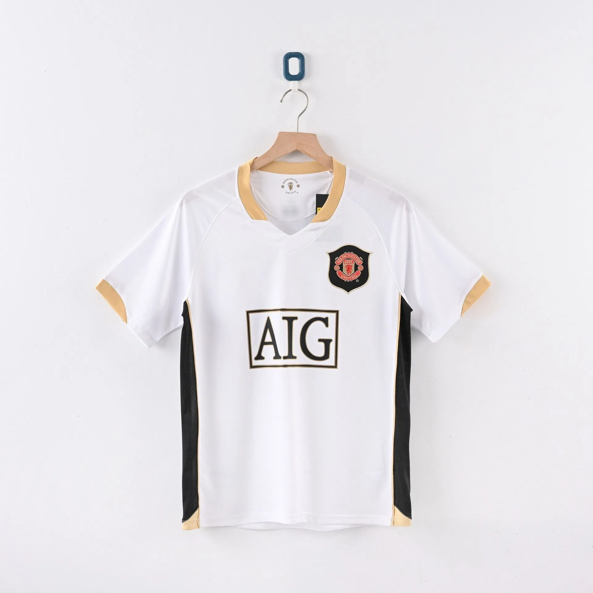06/07 White Top Quality Custom Name Men's Kids Short Sleeve Soccer Wear for Football Training Suit Sports Running