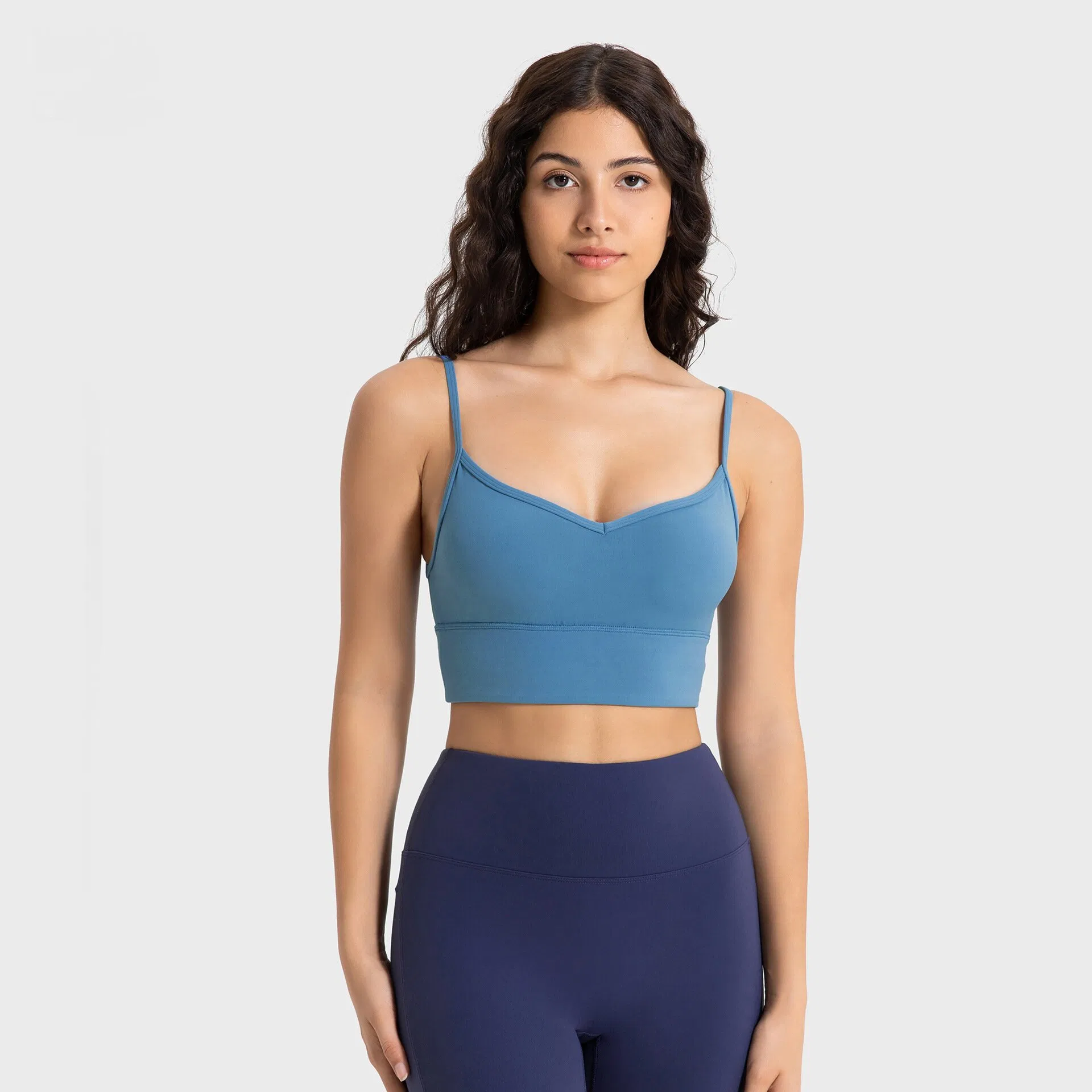 OEM/ODM Custom Spaghetti Strap Sport Bras Women Gym Fitness Wear Yoga Bra Crop Tank Top Activewear Manufacturers