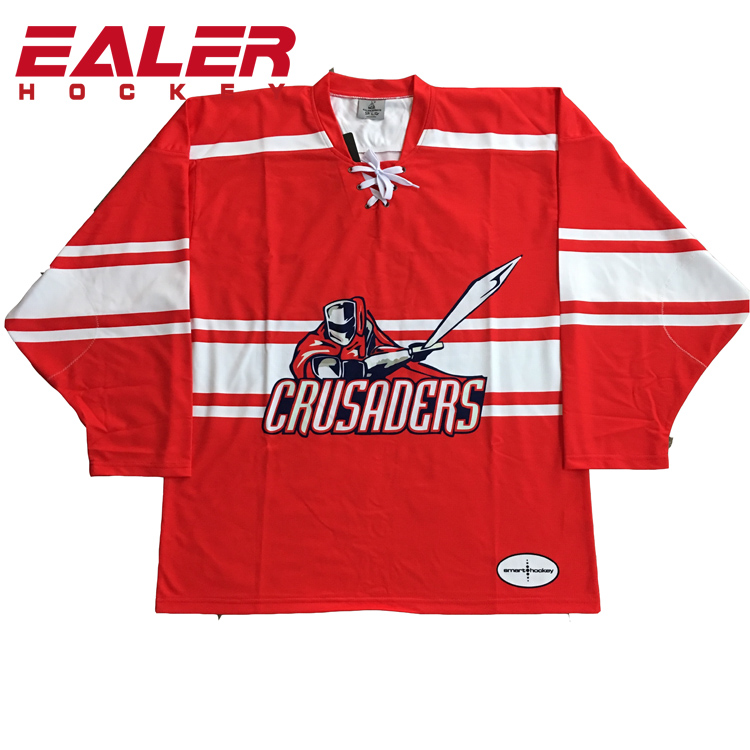 Low Price OEM Sublimation Custom Team Hockey Uniforms Polyester Breathable Ice Hockey Jersey