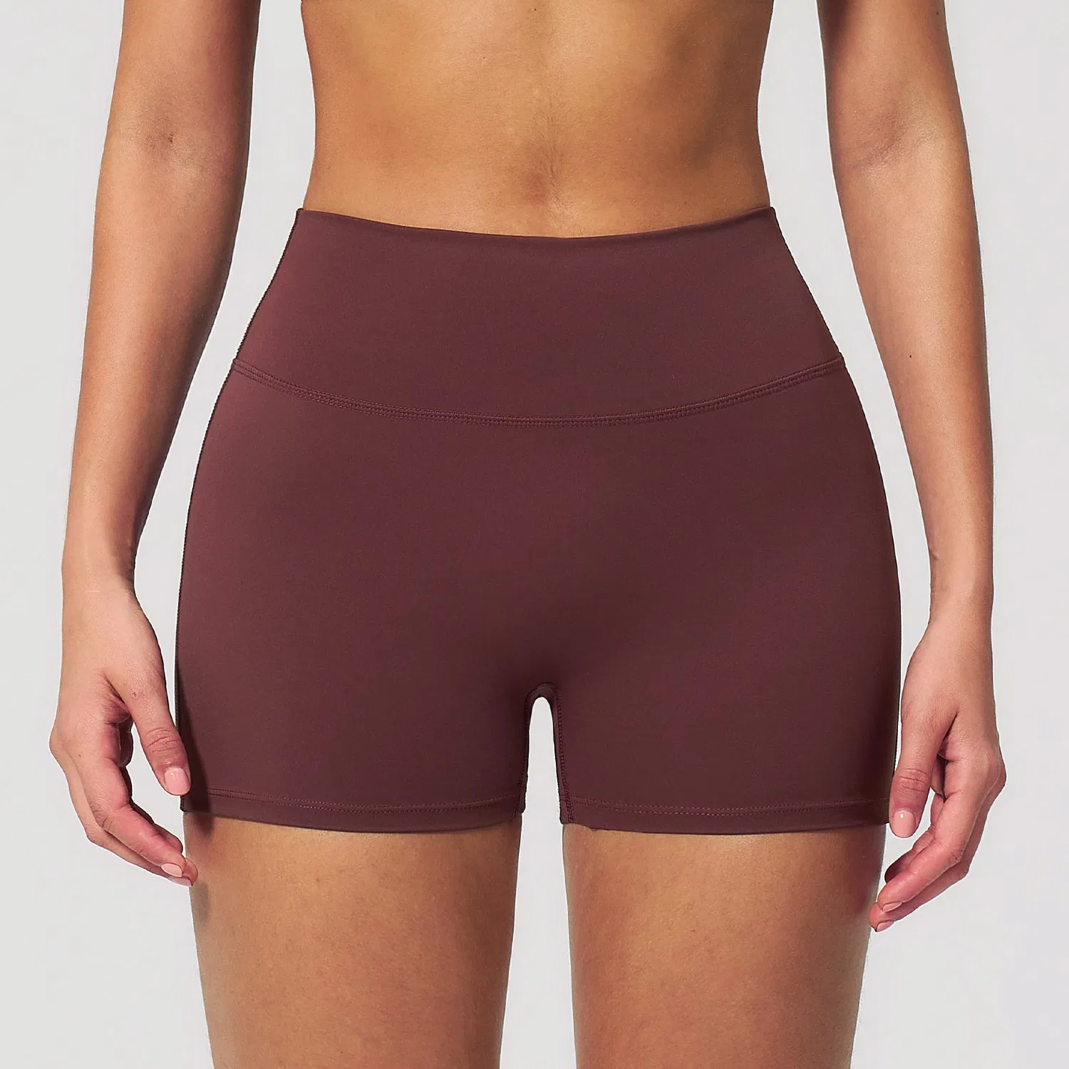 High Waist Naked Feeling Yoga Shorts Women Gym Sport Suits Tummy Control Butt Lifting Running Fitness Apparel