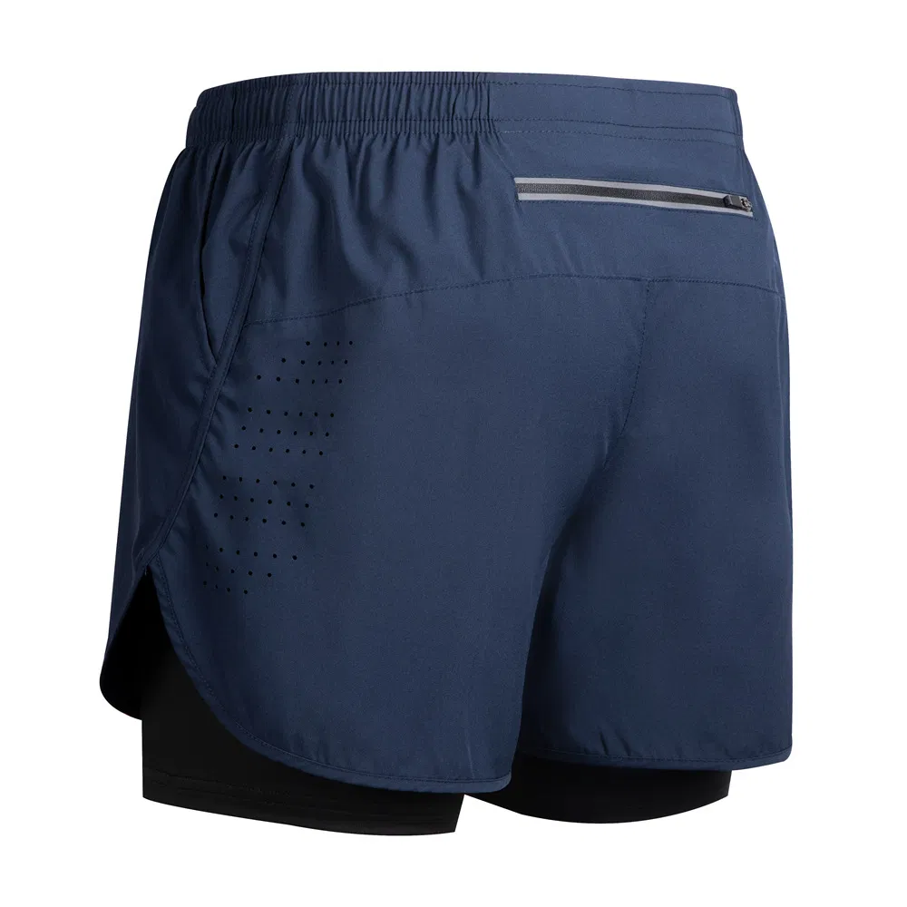 Double Layer Sports Gym Workout Training Fitness Bodybuilding Short Pants Men's Shorts