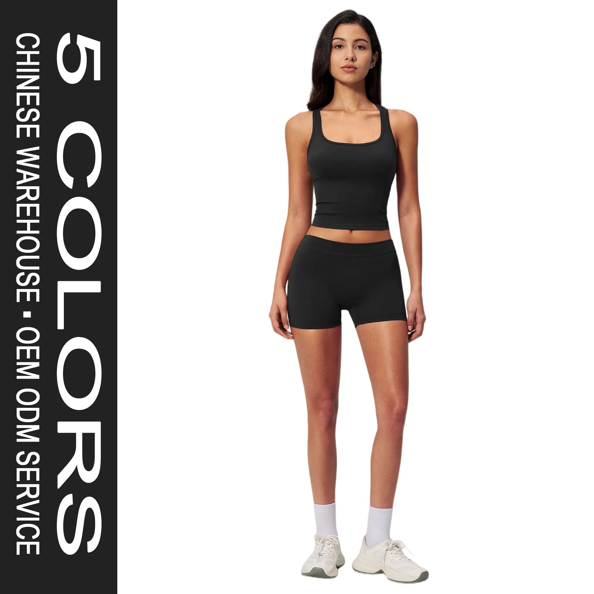 Holesale Sports Clothing Seamless Yoga Set Moisture Wicking Tops Squat Proof Pants Activewear