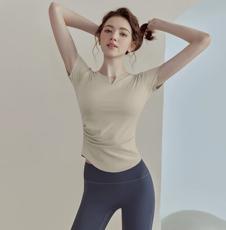 Sportswear Sets/Fitness Yoga Wear/Outdoor Running Sportswear/Short-Sleeved Tops