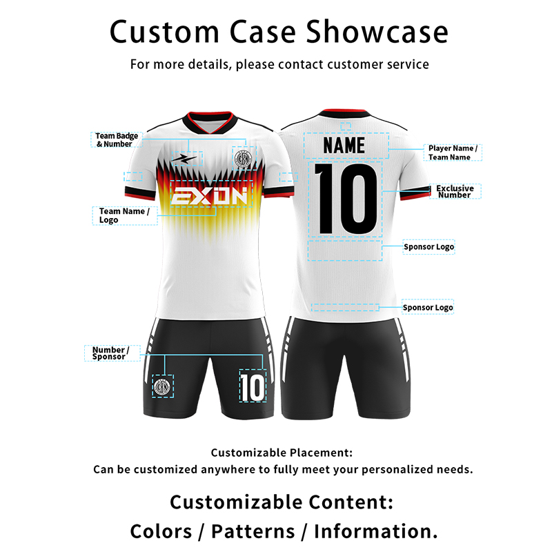 Custom Thailand Version Player Soccer Jersey Personalized Football Kit Sublimation Print Team Uniform Training Wear Wholesale