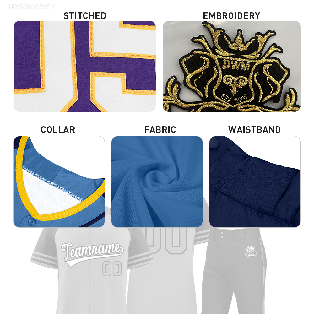 High Quality Breathable Plus Size Blank Baseball Uniform Set Fully Customizable and One Stop Ready for Individuals and Teams