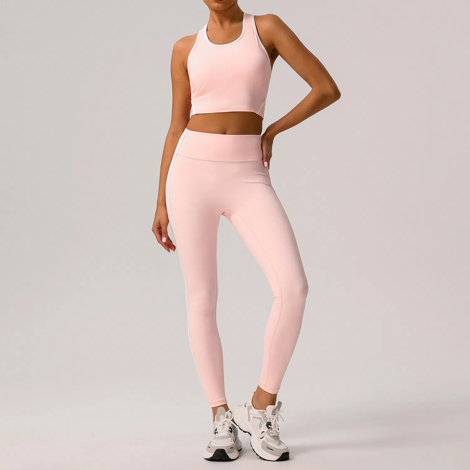 Custom Sportswear New Athletic Wear High Waist Yoga Leggings Womens Gym Workout Suit Short Sleeve Activewear Set Fitness Running Apparel for Woman