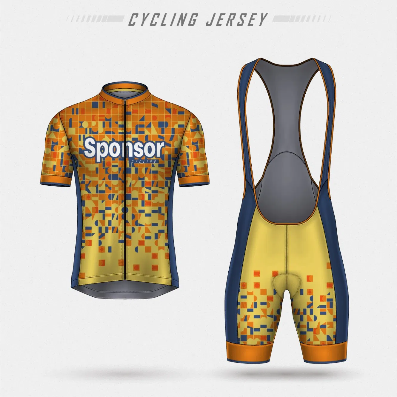 China Factory Custom Mens Cycling Apparel with High Quality, Full Zipper Ropa De Ciclo