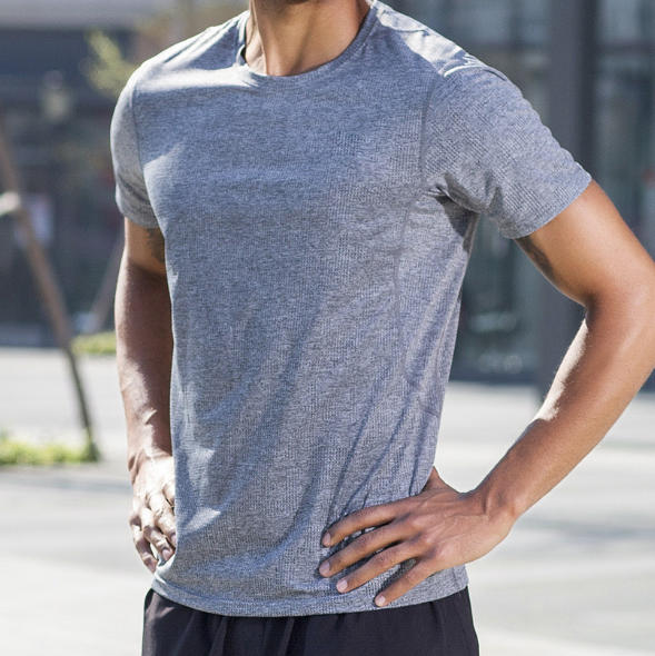 Wholesale Custom Printed Men's T-Shirt Breathable Casual Fitness Sports Wear Plus Size Training Gym Clothing for Summer