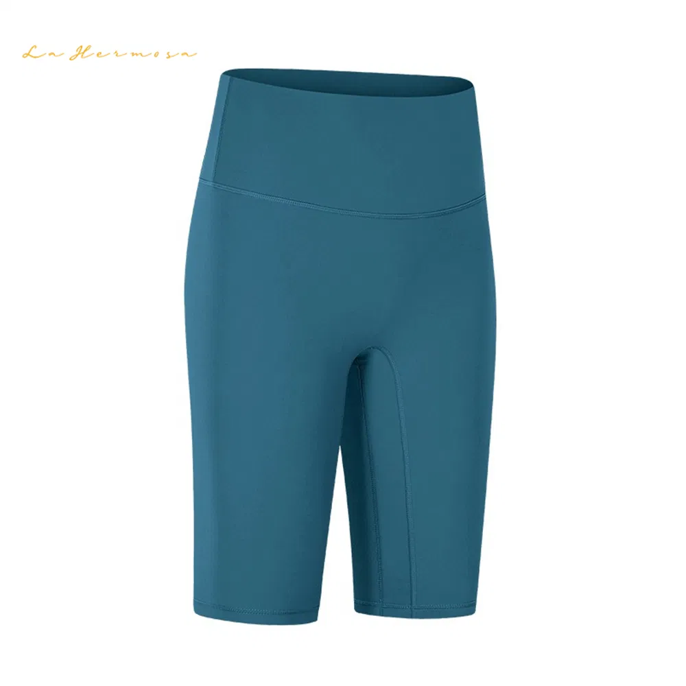 Ladies Double-Sided Hair Rubbing Yoga Medium Pants High Waist Elastic Slimming Outdoor Sports Shorts Training Fitness Wear Ssdq0834