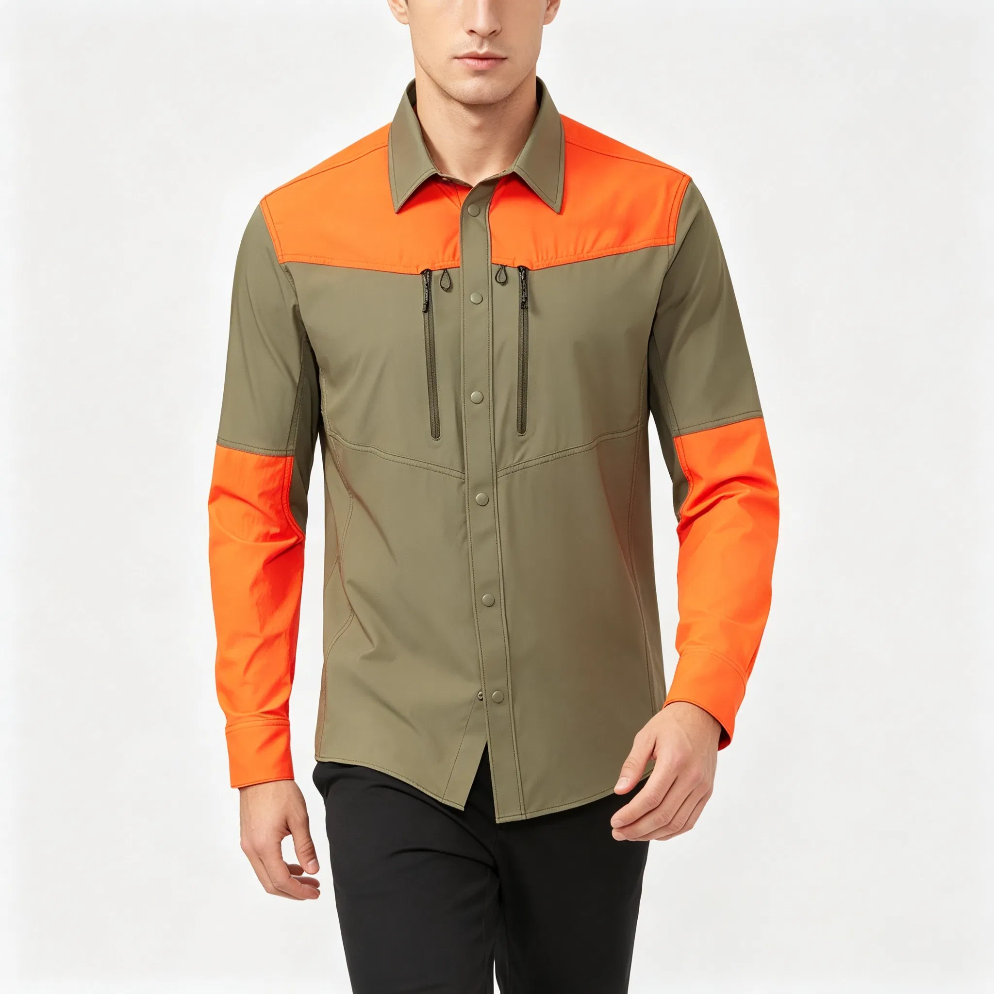Wholesale B2b Men Quick Dry Breathable Outdoor Performance Gear Custom Color 300PCS Per Color High Quality Functional Apparel Tactical UV Protection Top