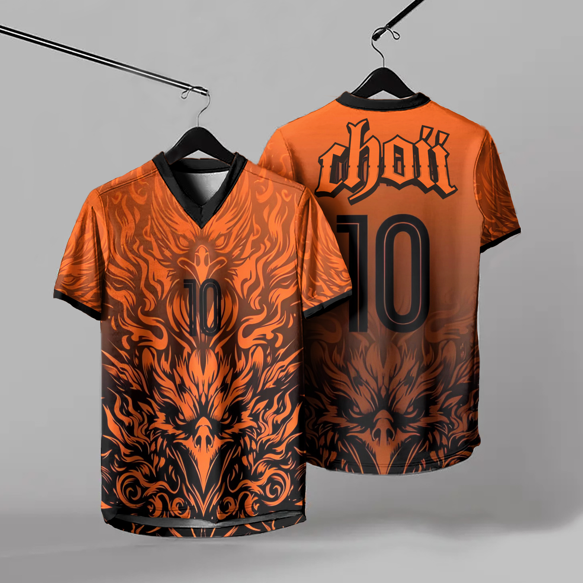 Summer Men's V-neck Ball Uniform T-shirt Custom Number logo Pattern Clothing Sports Games Wear Custom Team Clothing