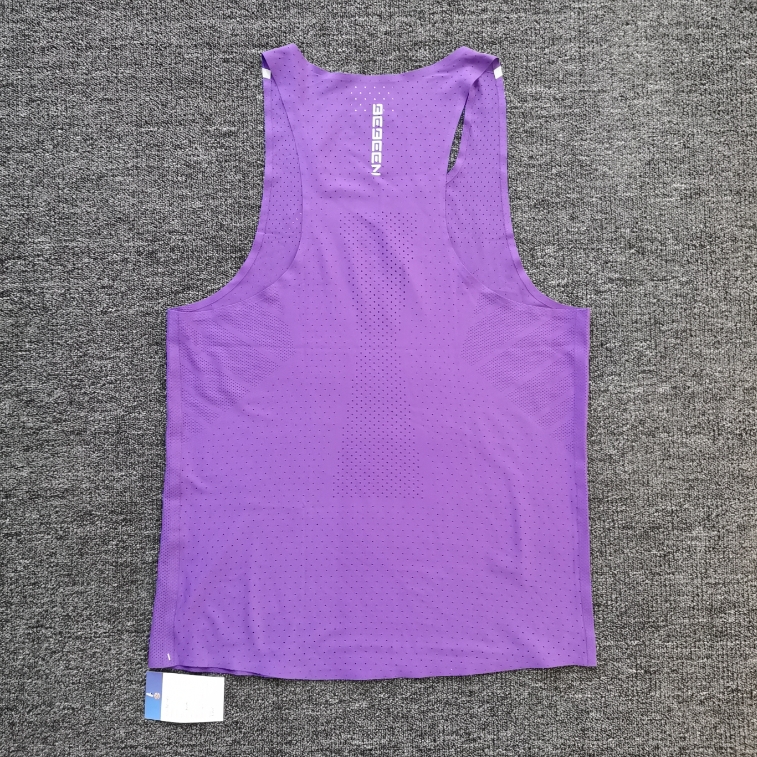 B438 Manufacturer Sports Sleeveless Polyester Quick Dry Sublimation Vest Custom Running Marathon Singlet Tank Tops