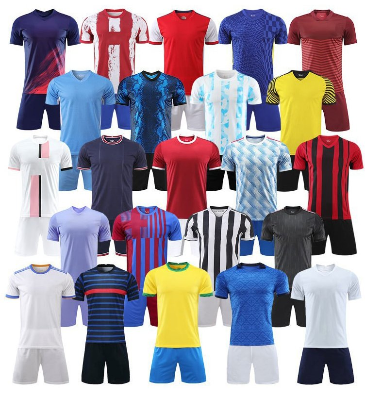 Design Football Kit 2022 Adult Kids Soccer Jersey Football Training Sets Blank Version Custom Name Number Logo Jersey Wear