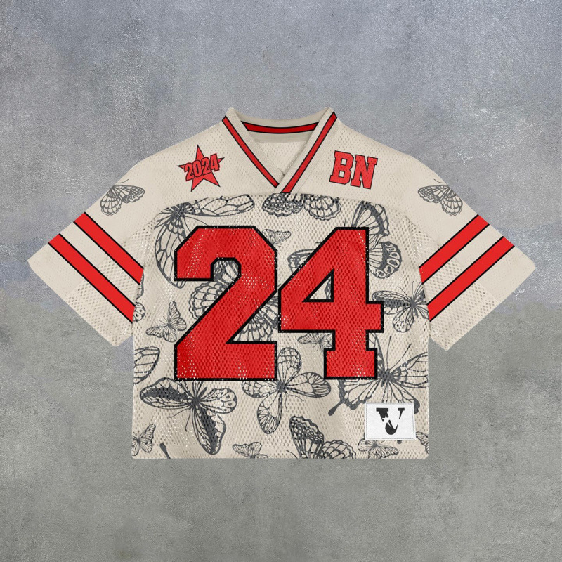 Men's High Quality American Rugby Uniform Breathable Mesh Football Jersey Short Sleeve Team Practice Sports Tops for Adults