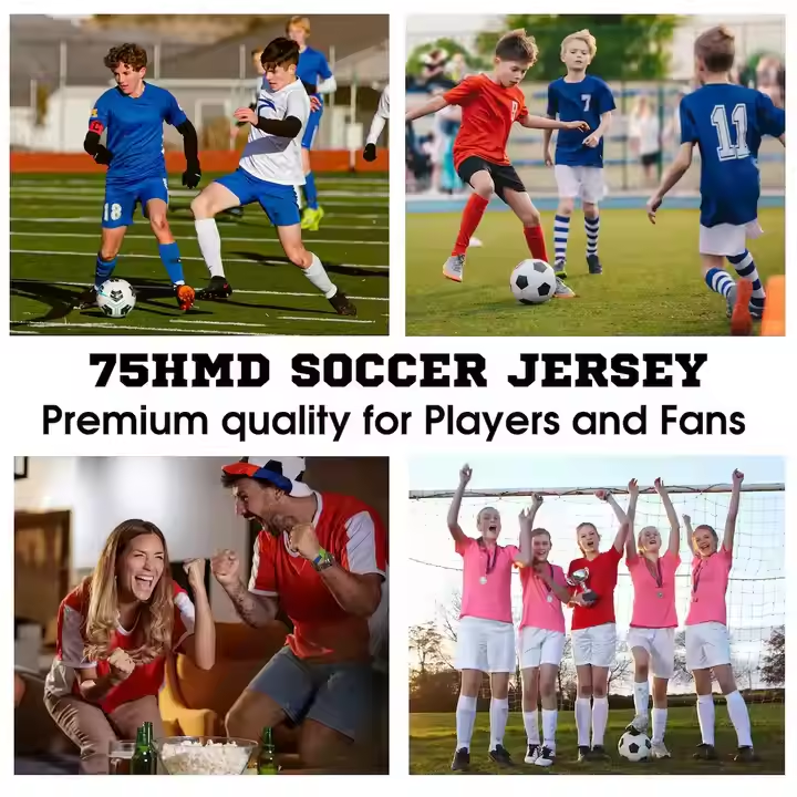 In Stock Good Price Soccer Jersey Logo Number Team Name Oem Football Uniforms for Team Game Club Men and Kids Size