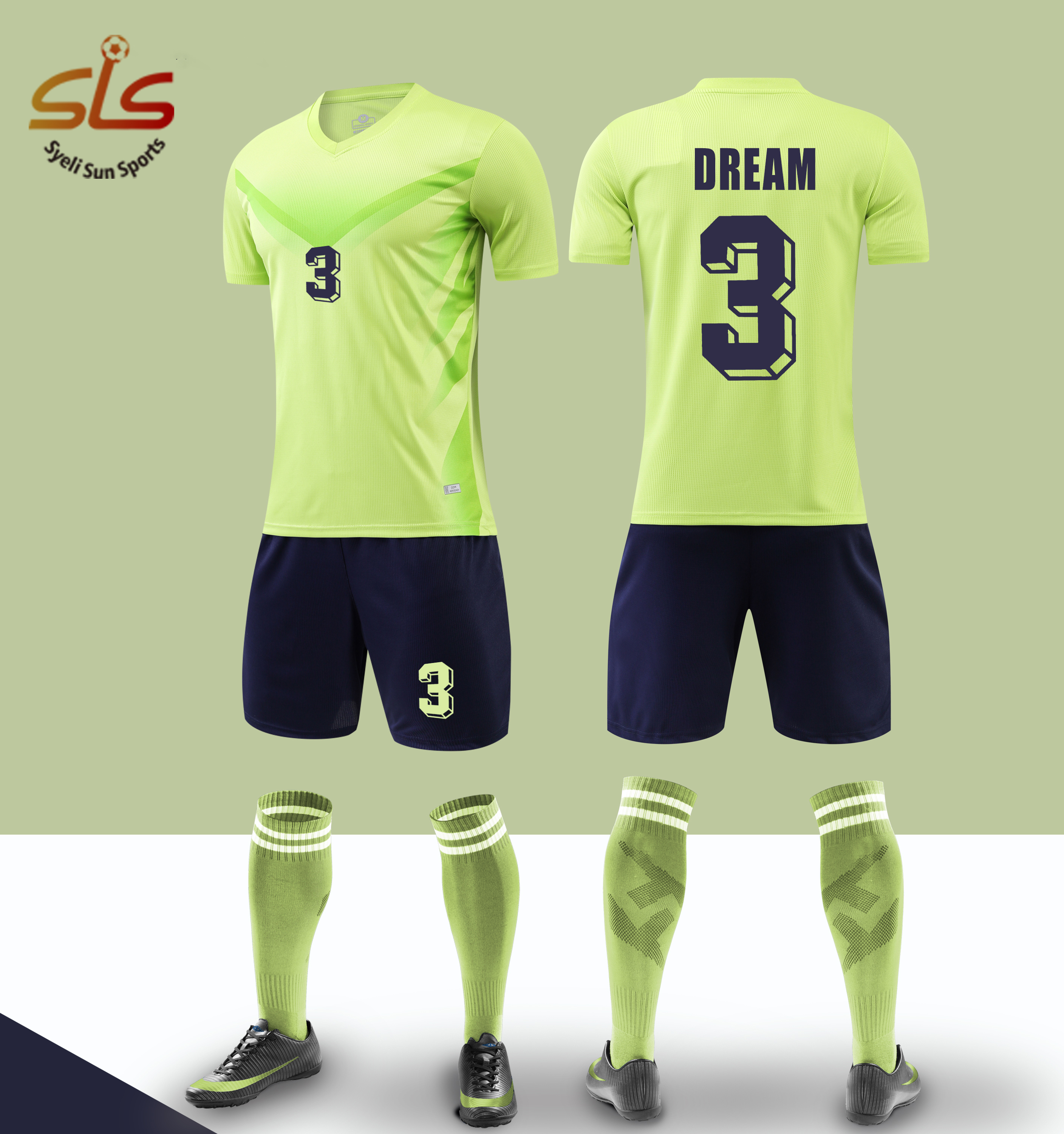 In Stock Good Price Soccer Jersey Logo Number Team Name Oem Football Uniforms for Team Game Club Men and Kids Size