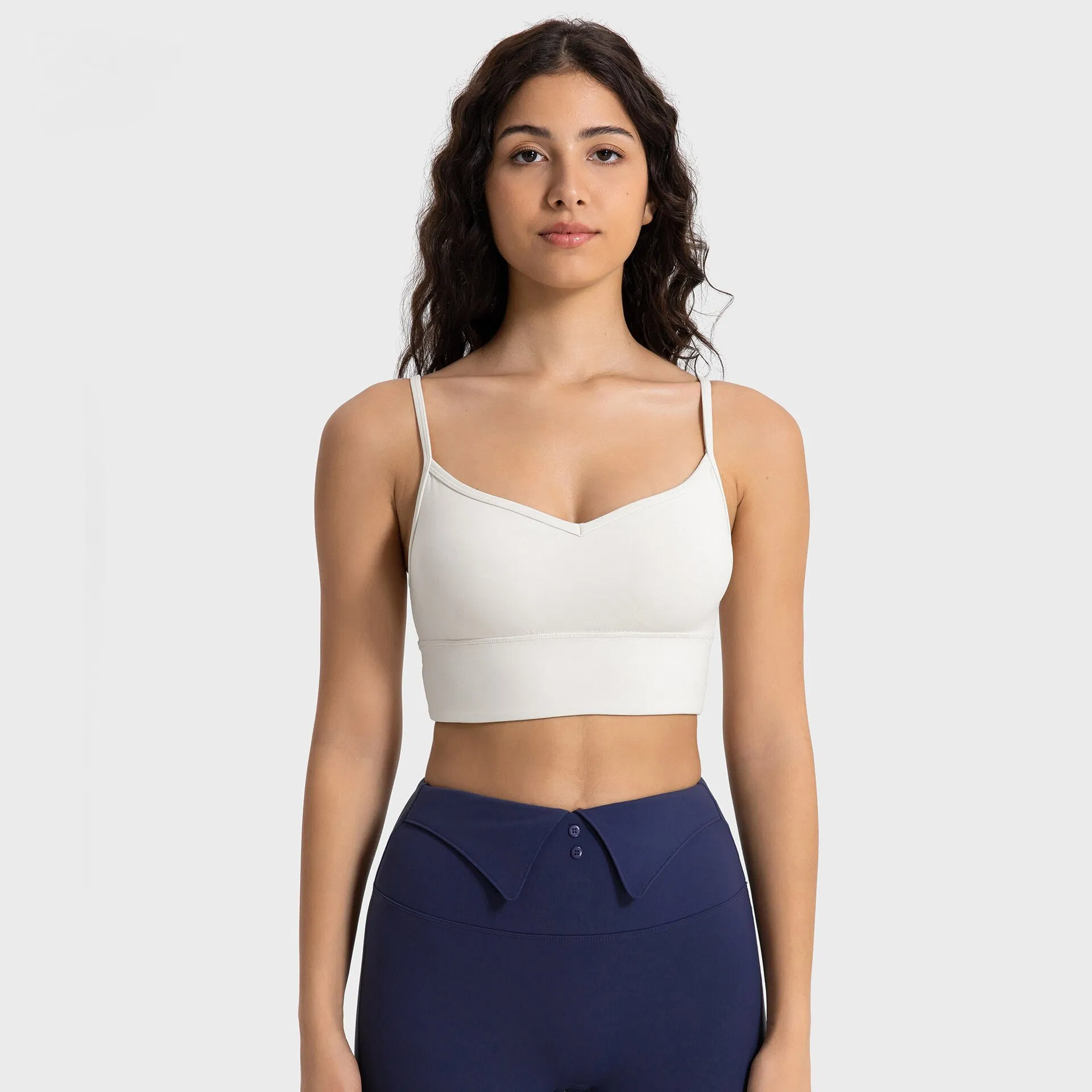 OEM/ODM Custom Spaghetti Strap Sport Bras Women Gym Fitness Wear Yoga Bra Crop Tank Top Activewear Manufacturers