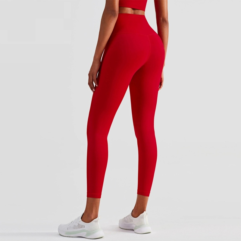 Women Best Sale High-Waist Seam Yoga Pants Butt-Lifting Anti-Rolling Hem Peach Hip Design Thin and Tight-Fitting Sports Leggings