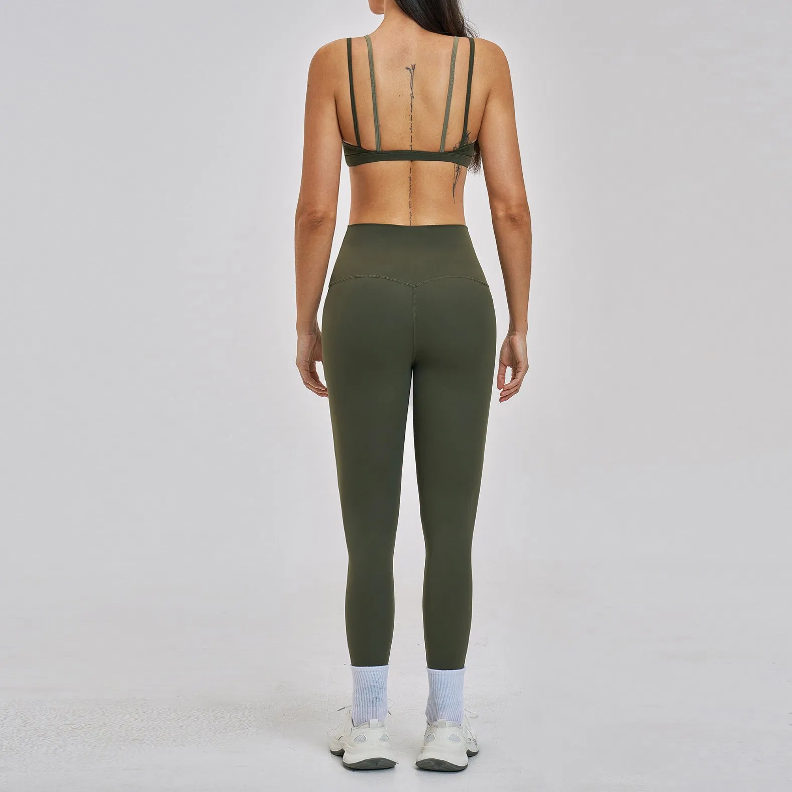Fashionable Gym Apparel Set Women Two Piece Bra Leggings Workout Clothes Running Yoga Fitness Apparel