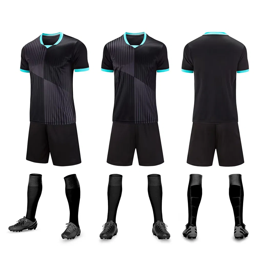 Sublimation Printed Football Wear Custom Quick Dry Soccer Kits Uniforms School Team Training Wear