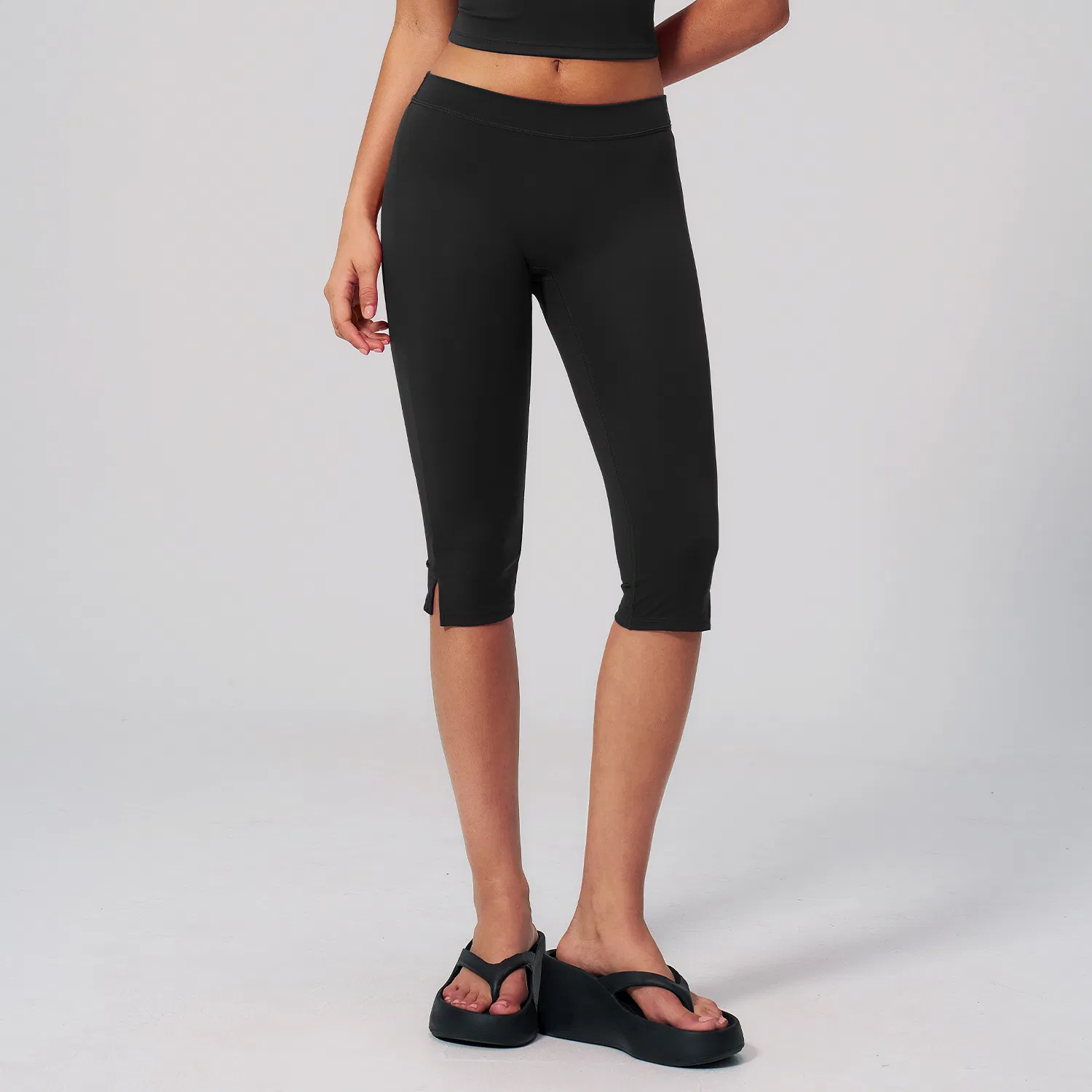 Fashion Women Fitness Apparel Yoga Shorts for Sport Exercise Belly Slimming Hip Lift Low Cut Ankle Slitfashion Women Clothingsportswear Apparelfitness Clothi