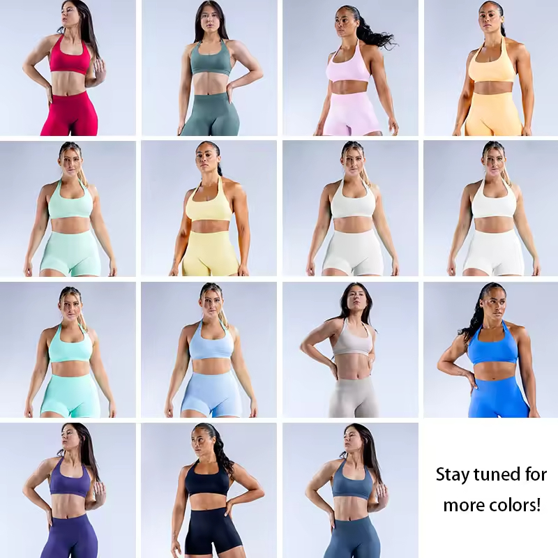 2024 Wholesale Custom Athletic Activewear Sports Clothes Seamless Workout Clothing Women Sportswear Yoga Wear Gym Fitness Sets