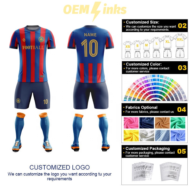 Custom Sublimation Soccer Jersey Quick Dry Football Jersey Soccer Set Football Uniform for Men Football Sets Soccer Kits