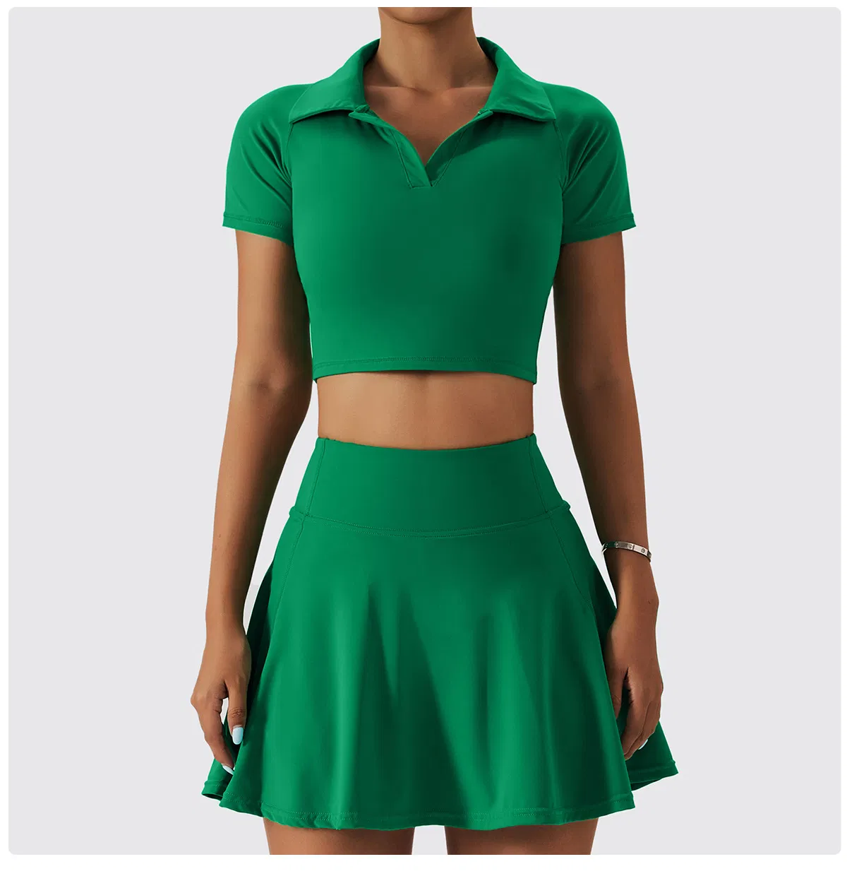 Women Tennis Skirts Sport Bra Sets High Waisted Golf Skorts Skirt One Shoulder Sports Bra Running Workout Activewear