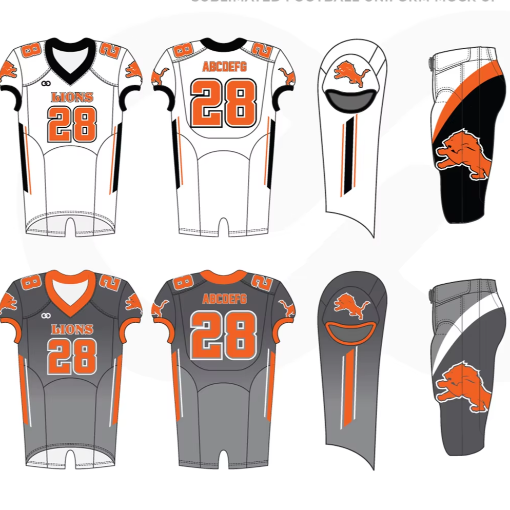 Tonton Sports Wholesale Custom American Football Uniforms Jerseys Teamwear 7V7 Uniforms Sublimation Screen Printing With Logo