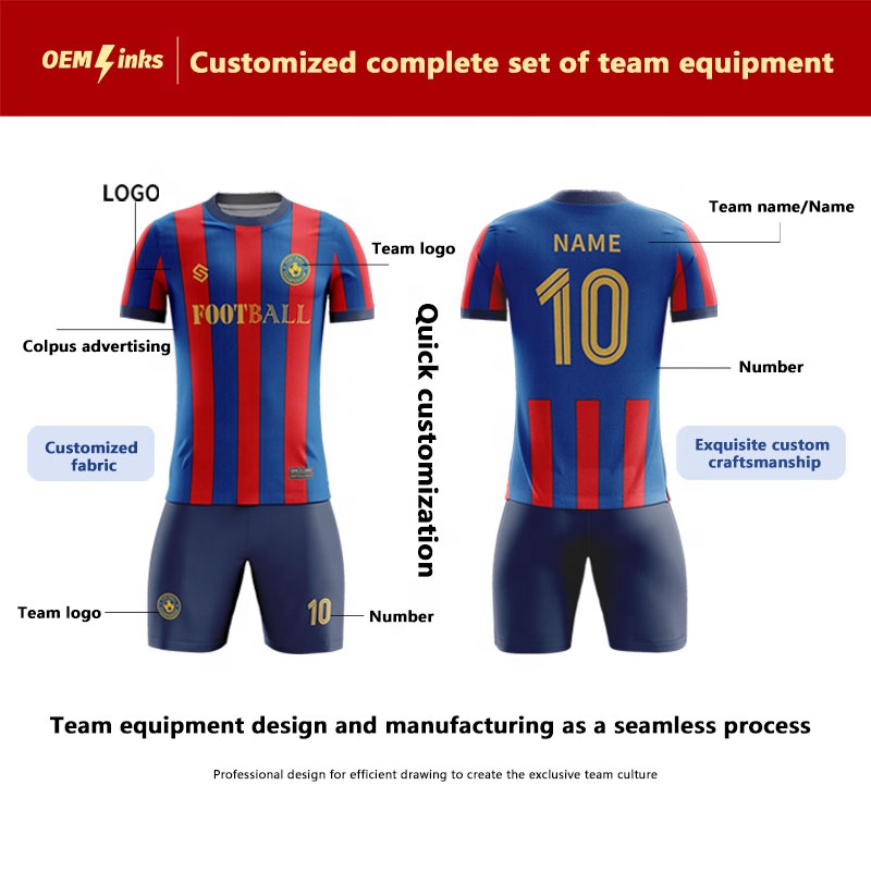 Custom Sublimation Soccer Jersey Quick Dry Football Jersey Soccer Set Football Uniform for Men Football Sets Soccer Kits