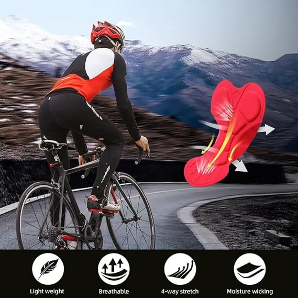 Sportswear Sports Clothing Outdoor Men's Bike Pants Long 4D Padded Cycling Tights Leggings Riding Bicycle