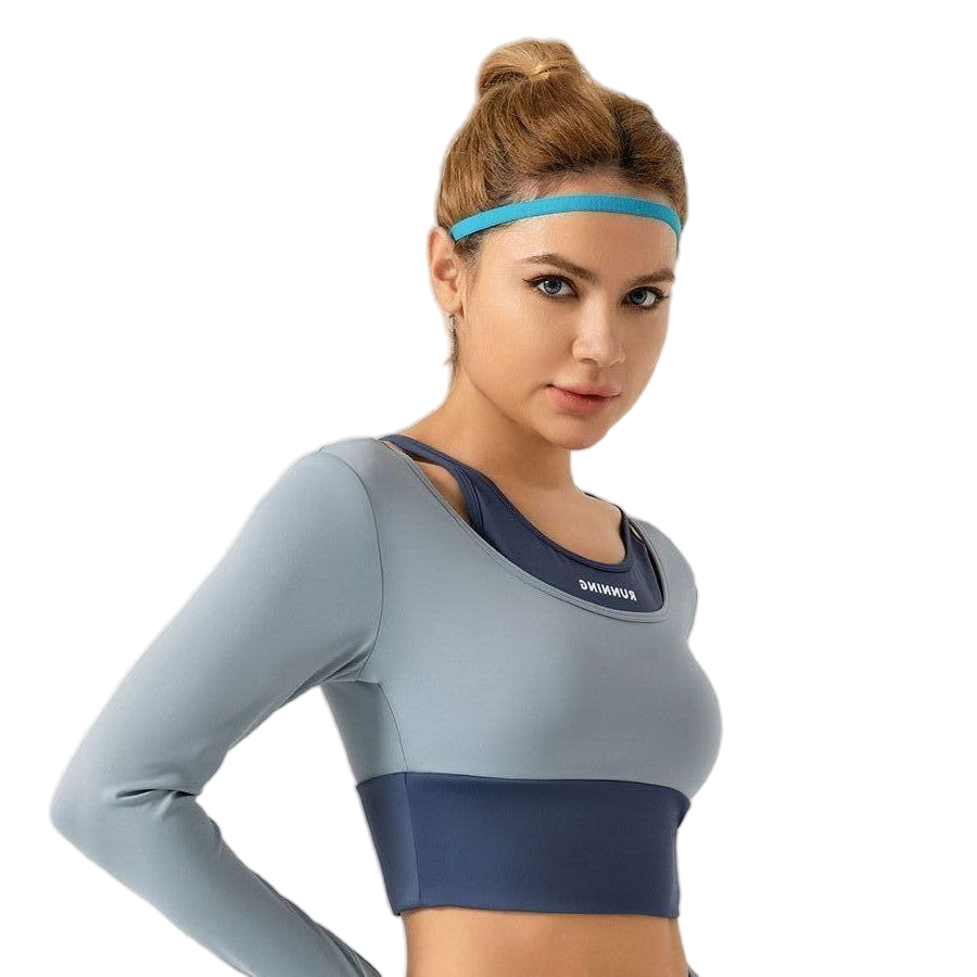 Dynamic Yoga Apparel Flexible Color-Block Yoga Top