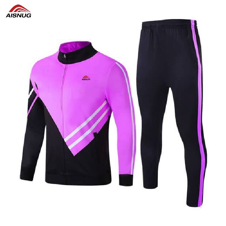 Gym Plain Sweatshirts Reflective Custom Latest Fashion High Quality Men Polyester Womens Tracksuits 2 Piece Set
