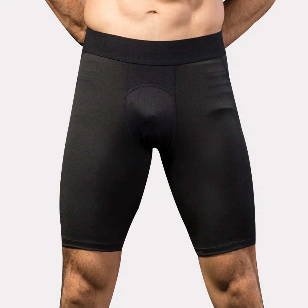 Men Mesh Stitching Quick-Dry Training Running Tights Elastic Shorts Fitness Sports Wear