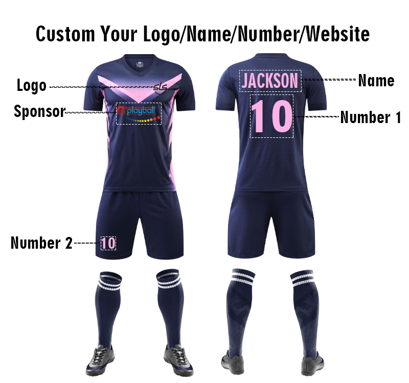 In Stock Good Price Soccer Jersey Logo Number Team Name Oem Football Uniforms for Team Game Club Men and Kids Size