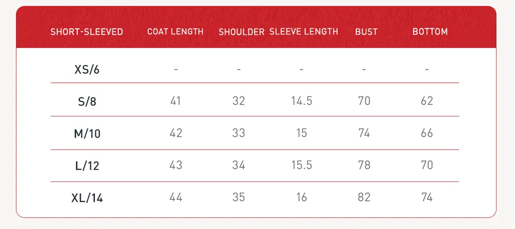 Size Chart Overview
