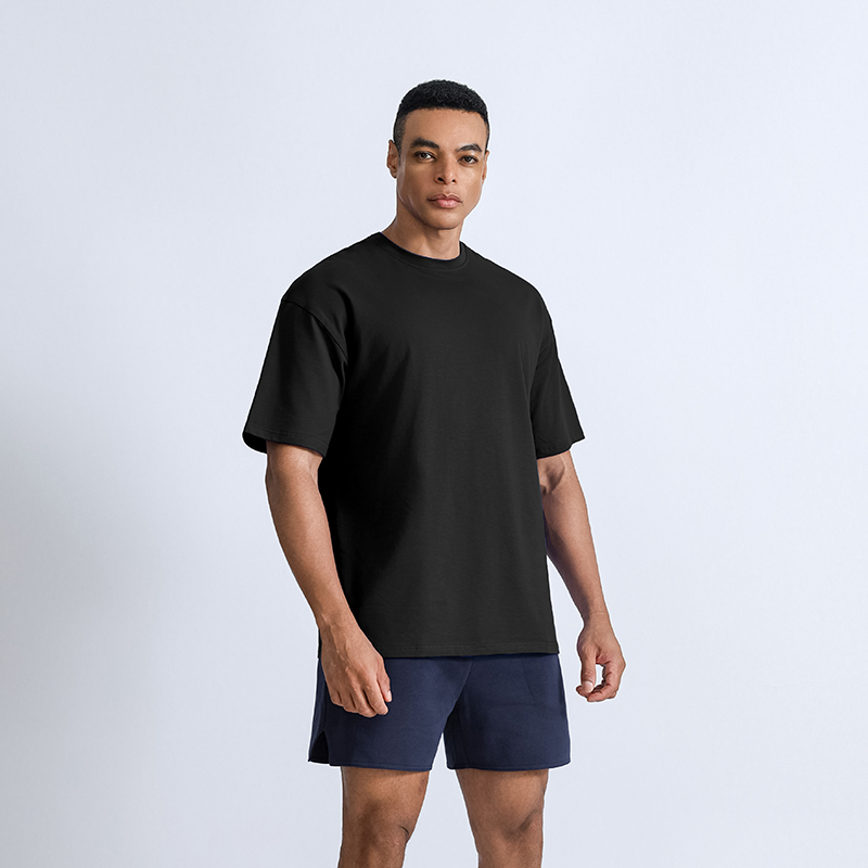 Men's Custom Oversized Gym Sports Shirts High Quality Cotton Training Running Digital Puff Printing Graphic Plus Size Tee Shirts
