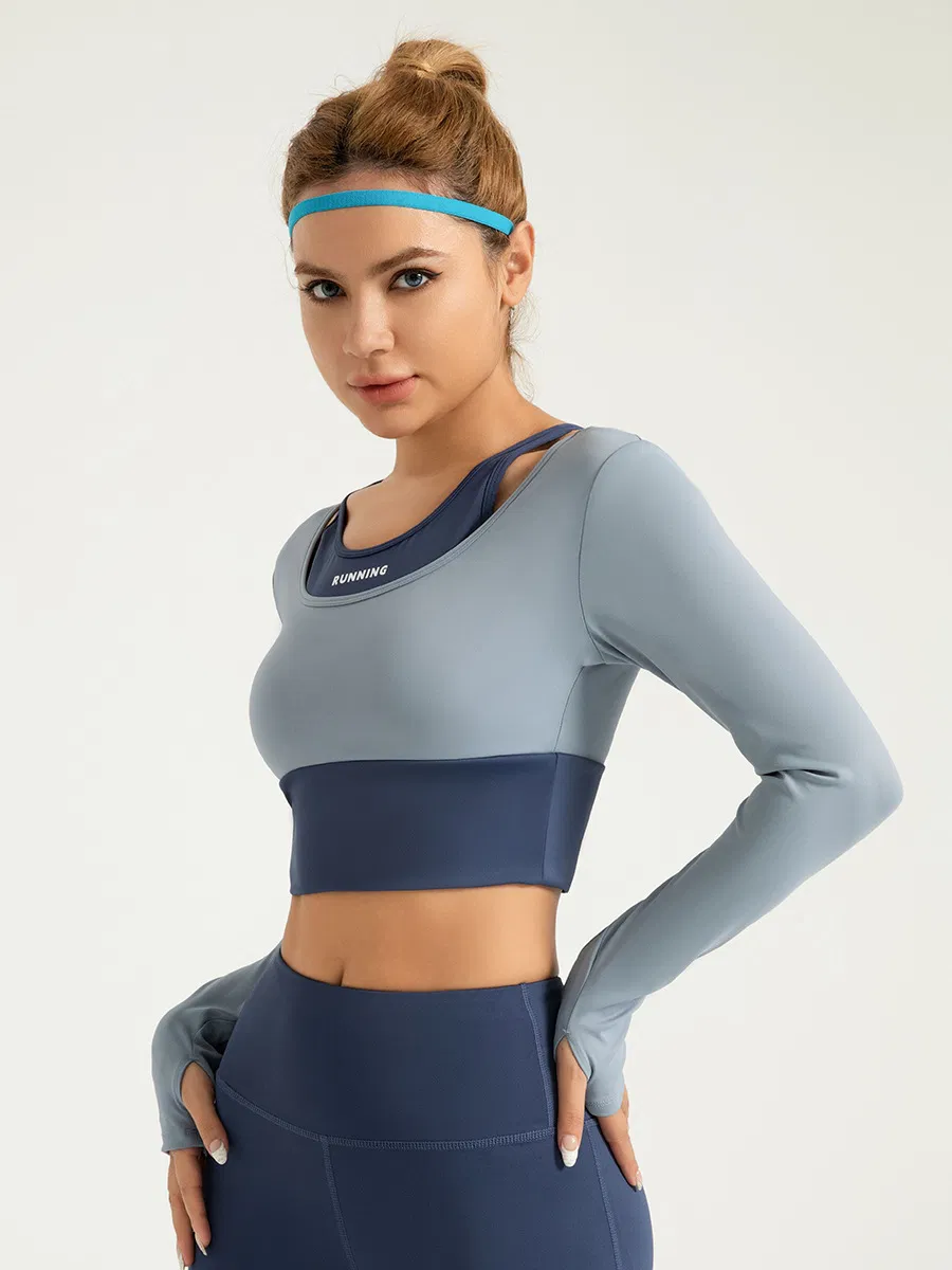 2-in-1 Fitness Wear Active Lifestyle Apparel Yoga Top