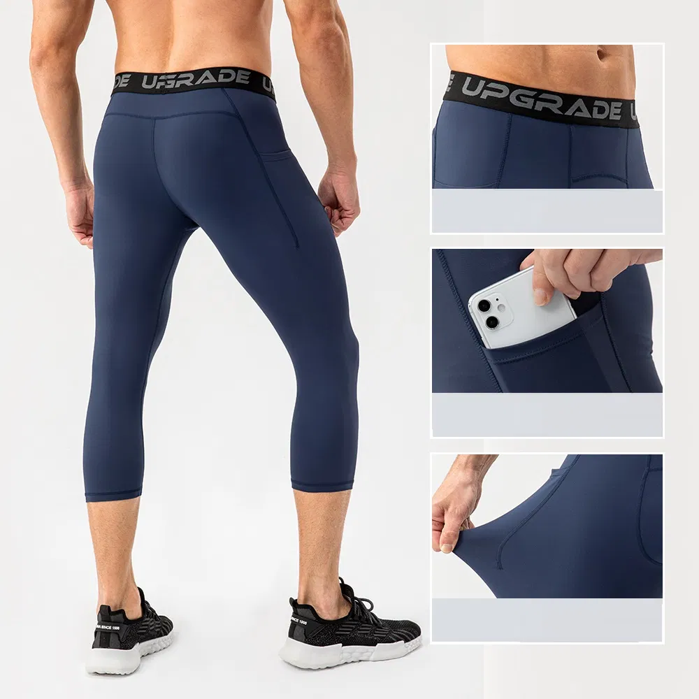 Mens Gym Leggings Workout Sports Wear Running Tights Compression Fitness Yoga Wear Pants