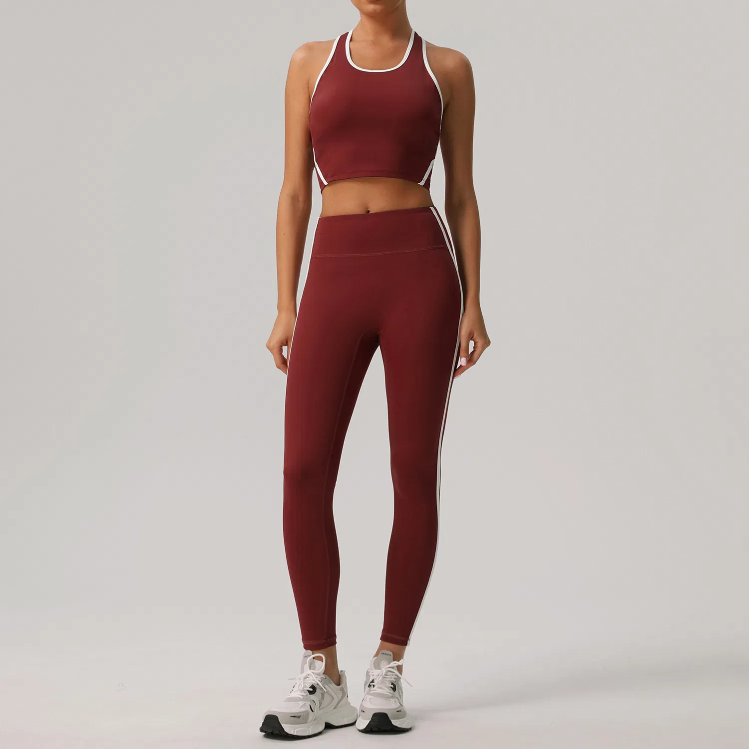 Custom Sportswear New Athletic Wear High Waist Yoga Leggings Womens Gym Workout Suit Short Sleeve Activewear Set Fitness Running Apparel for Woman