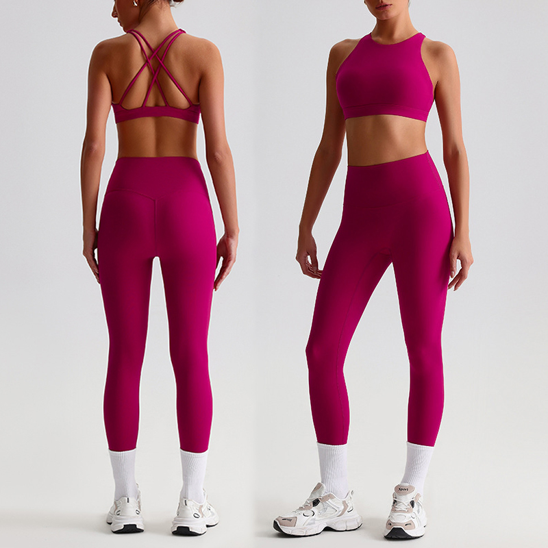 Custom Two Piece Active Outfit Gym Fitness Yoga Athletic Workout Running Sports Apparel for Women