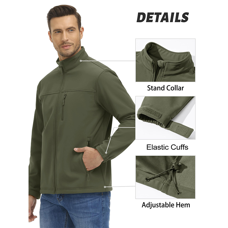 Men Winter Outdoor Sports Wear Windbreaker Fleece Coat Tactical Gear Softshell Jackets