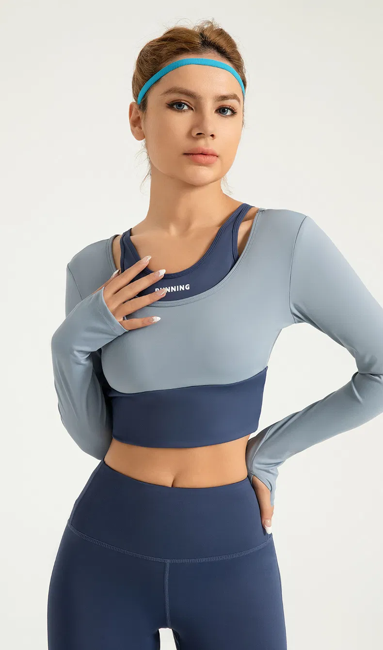 2-in-1 Fitness Wear Active Lifestyle Apparel Yoga Top