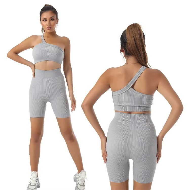 7-Piece Woman's Sportswear Gym Set Seamless Yoga Conjuntos Activewear with Solid Pattern Yoga Wear