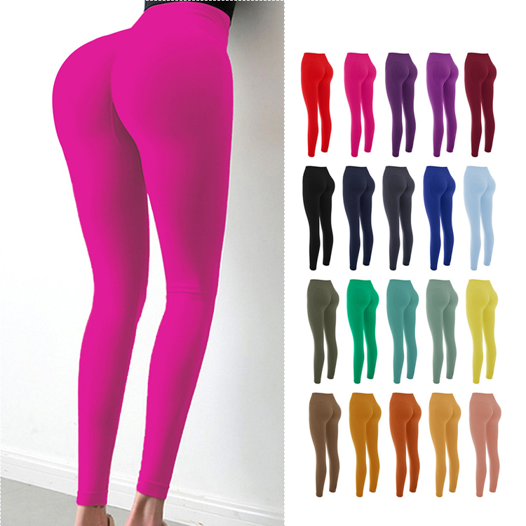 Customized Gym Legging Women Sports Wear Gym Blank Yoga Pants Seamless Sports Leggings