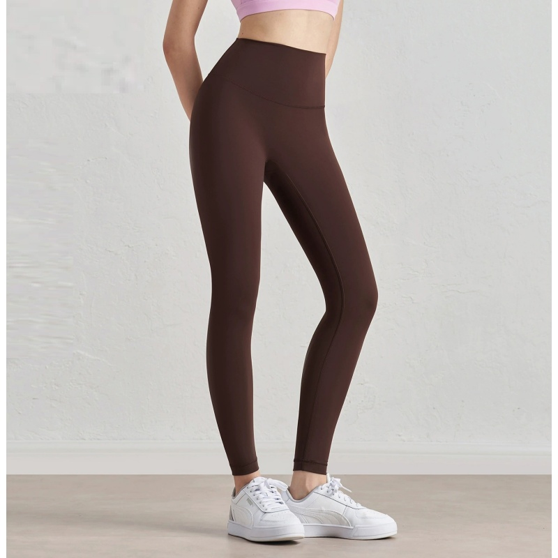 Women Best Sale High-Waist Seam Yoga Pants Butt-Lifting Anti-Rolling Hem Peach Hip Design Thin and Tight-Fitting Sports Leggings